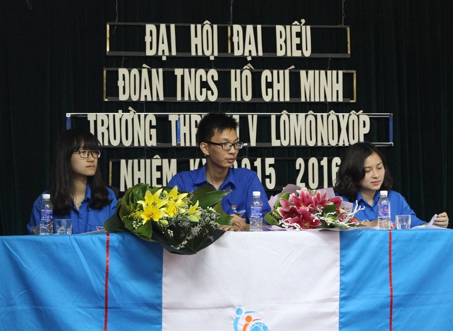 Đại hội Đại biểu Đoàn TNCS Hồ Chí Minh Trường THPT M.V. Lômônôxốp nhiệm kì 2015 - 2016