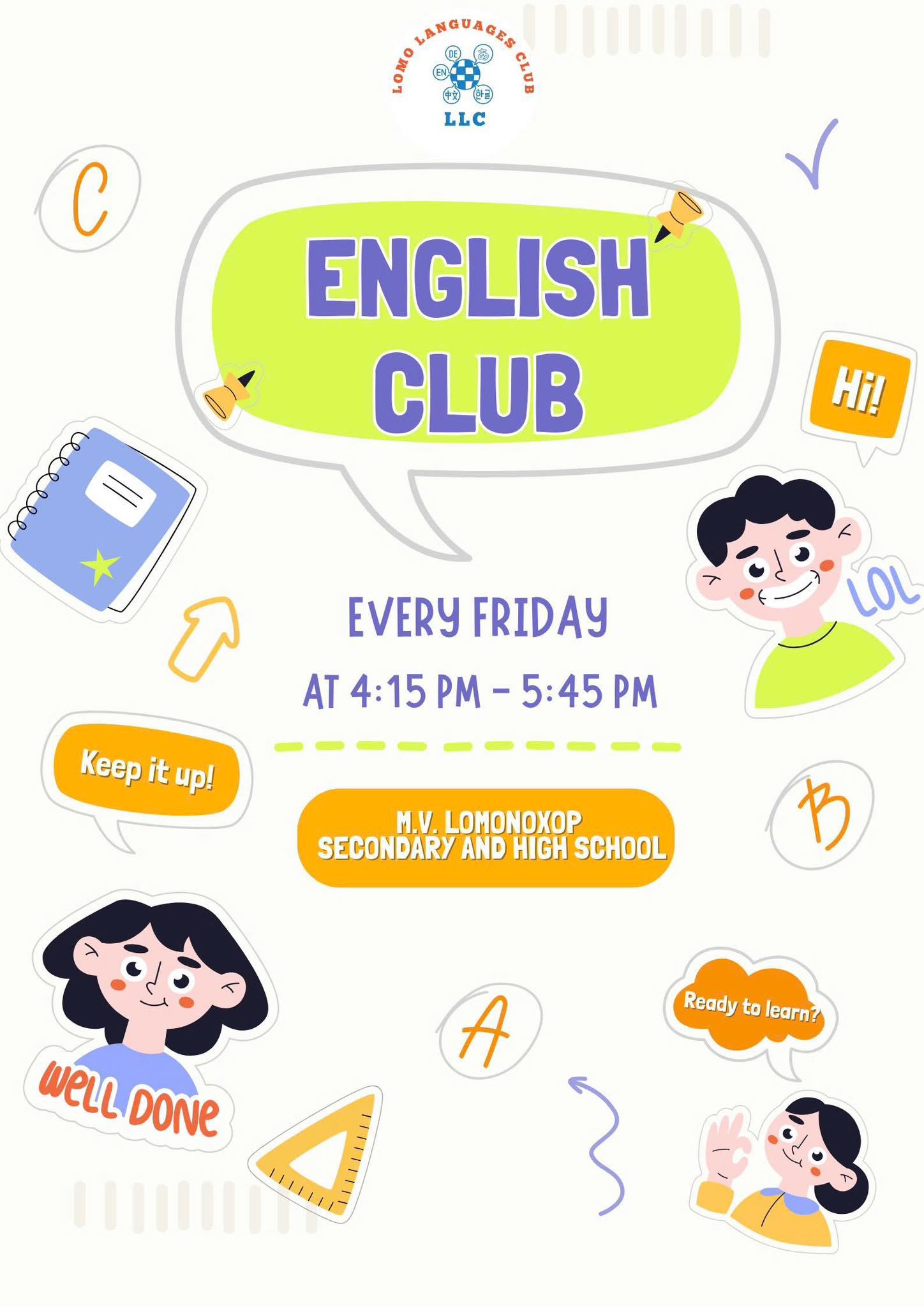 CLB BỔ TRỢ TIẾNG ANH – HỌC VUI MỖI THỨ 6