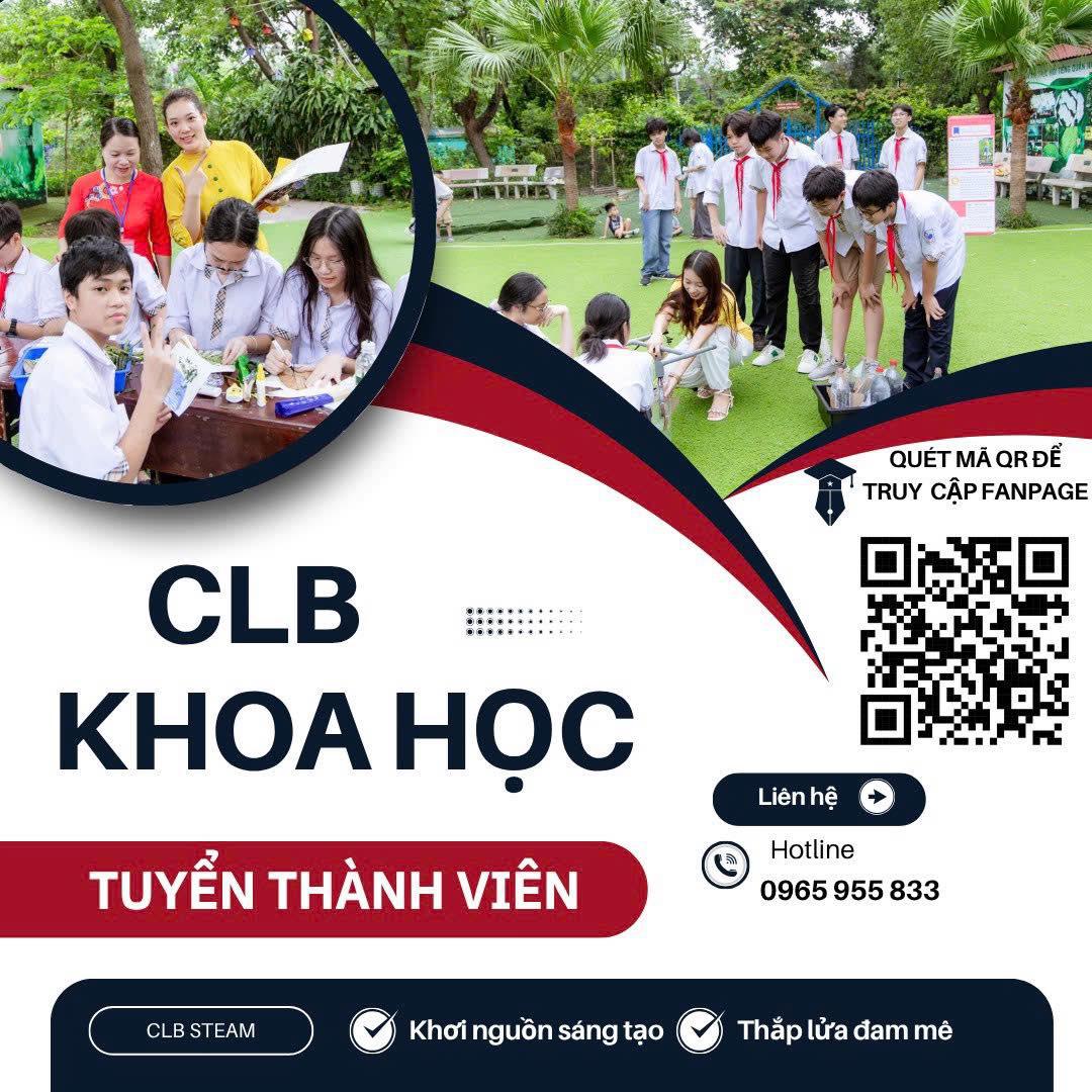 CÂU LẠC BỘ KHOA HỌC LÔ-MÔ-NÔ-XỐP  - TUYỂN THÀNH VIÊN MỚI