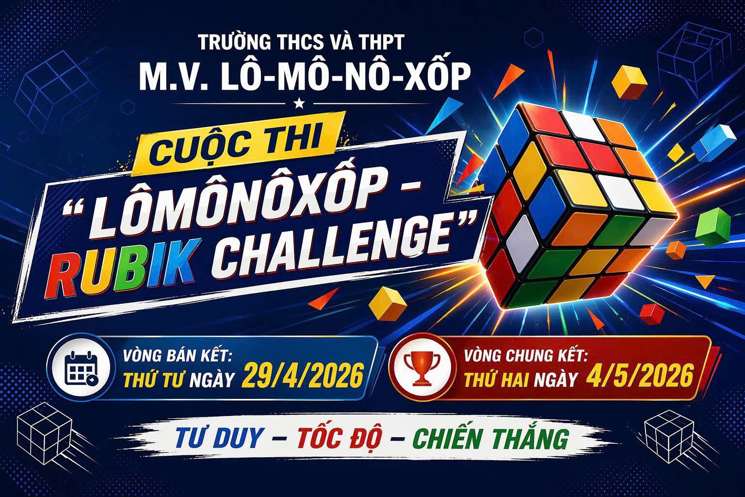 CHÍNH THỨC KHỞI ĐỘNG CUỘC THI “LÔMÔNÔXỐP – RUBIK CHALLENGE”