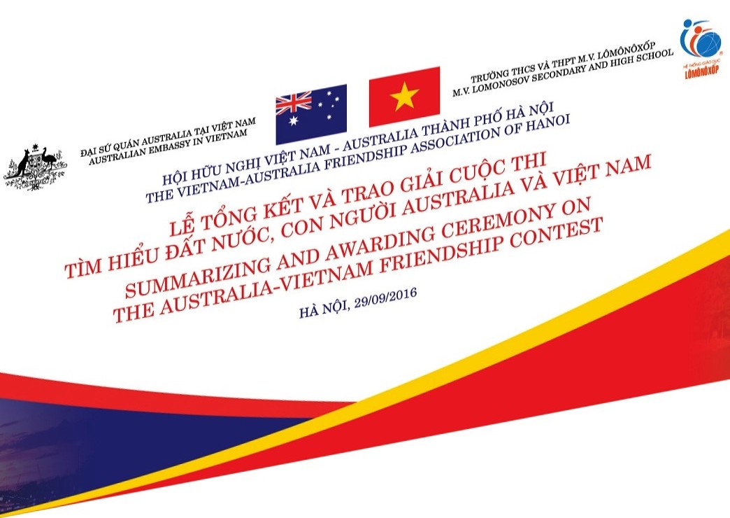 Thông báo về lễ trao giải cuộc thi “ Tìm hiểu đất nước con người Việt Nam – Australia”