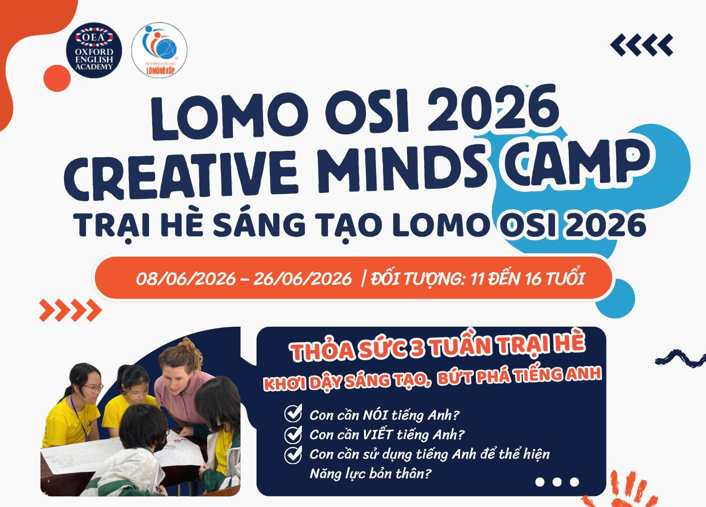 TRẠI HÈ SÁNG TẠO LOMO OSI 2026 - LOMO OSI CREATIVE MINDS CAMP 2026