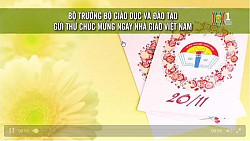 Bộ trưởng Bộ GD-ĐT gửi thư chúc mừng ngày Nhà giáo VN 20/11/2017