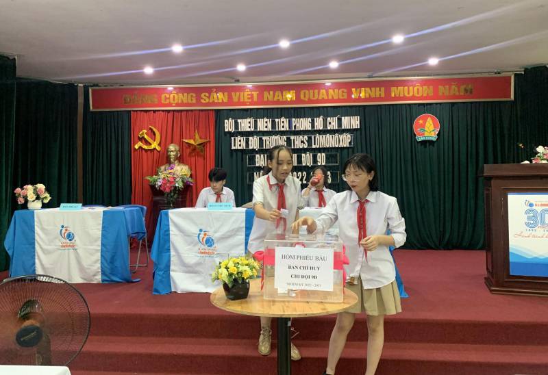 LIÊN ĐỘI THCS LÔMÔNÔXỐP ĐÃ HOÀN THÀNH ĐẠI HỘI CÁC CHI ĐỘI HƯỚNG TỚI ĐẠI HỘI LIÊN ĐỘI NHIỆM KỲ 2022 – 2023