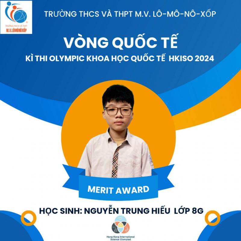 VINH DANH HỌC SINH ĐOẠT GIẢI TẠI VÒNG QUỐC TẾ KÌ THI HKISO 2024