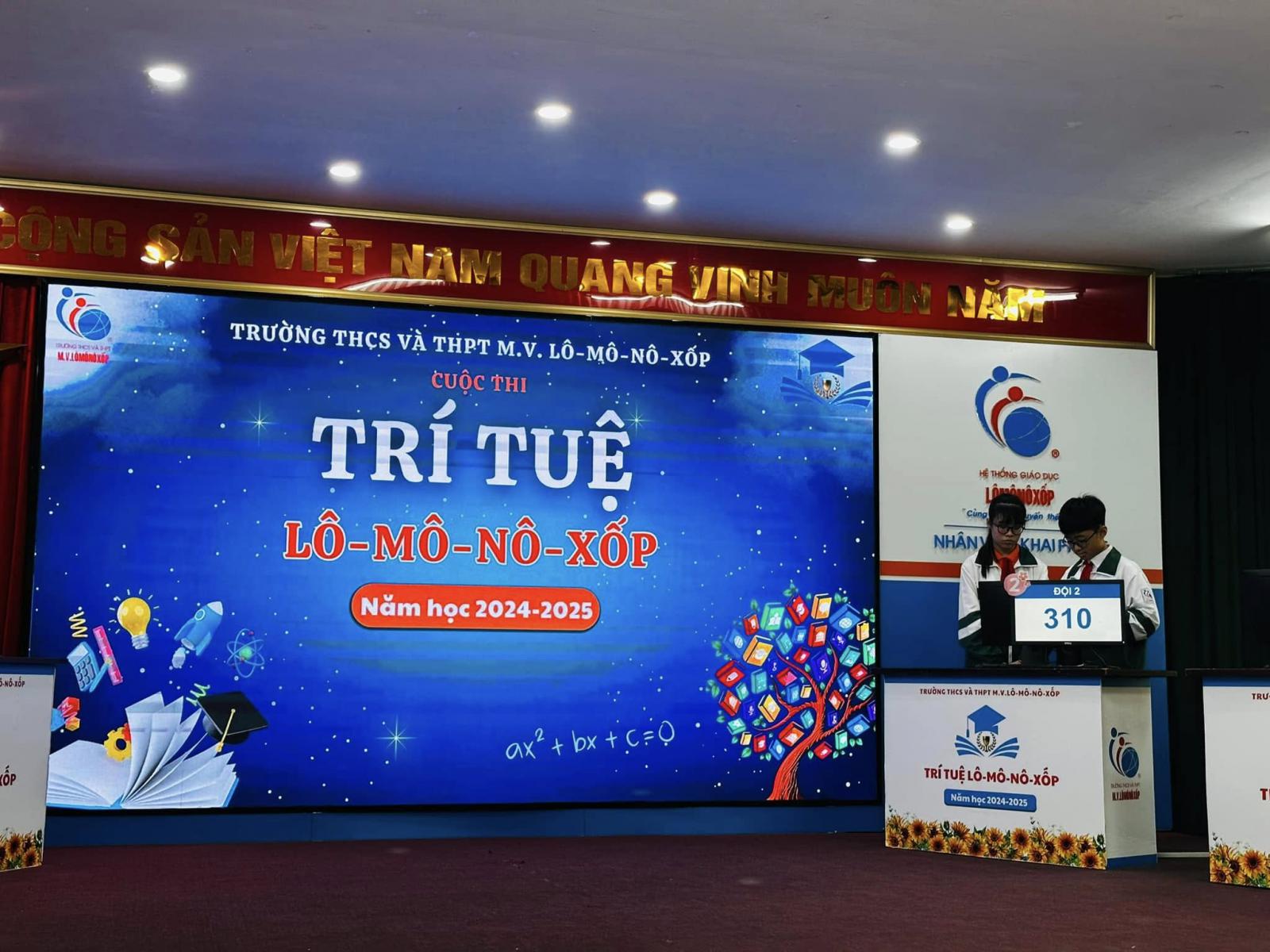 TRÍ TUỆ LÔ-MÔ-NÔ-XỐP: Chúc mừng đội thi đến từ lớp 6E đạt giải Nhất cuộc thi TRÍ TUỆ LÔ-MÔ-NÔ-XỐP dành cho Khối 6