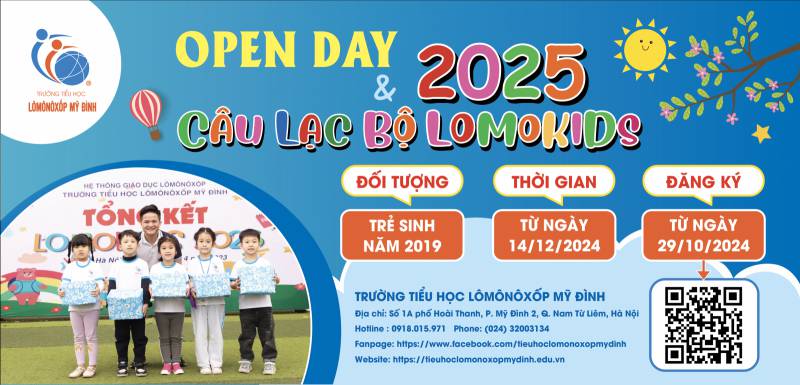 THÔNG BÁO VỀ VIỆC TỔ CHỨC CHƯƠNG TRÌNH OPEN DAY & CLB LOMOKIDS 2025
