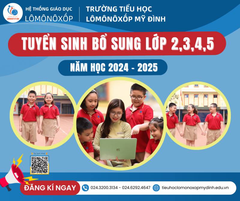 Thông tin tuyển sinh bổ sung năm học 2024 - 2025